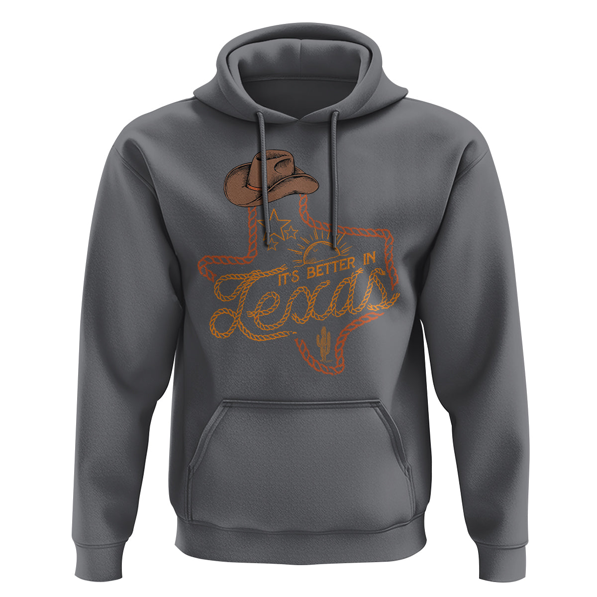 It's Better In Texas Retro Western Cowboy Hoodie - Wonder Print Shop