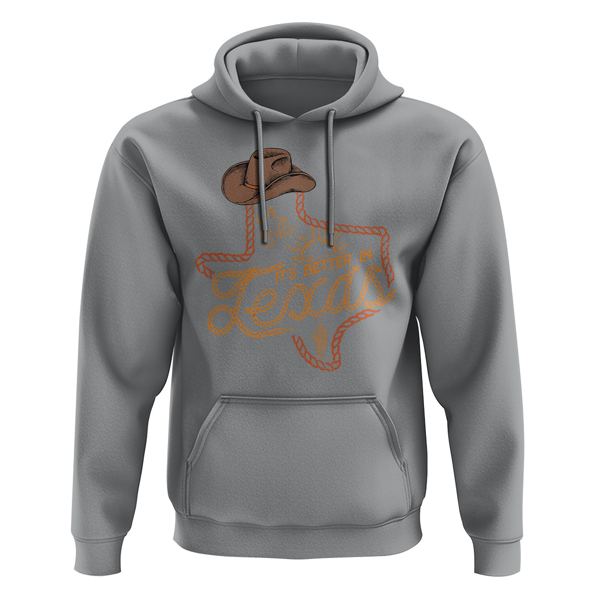 It's Better In Texas Retro Western Cowboy Hoodie - Wonder Print Shop