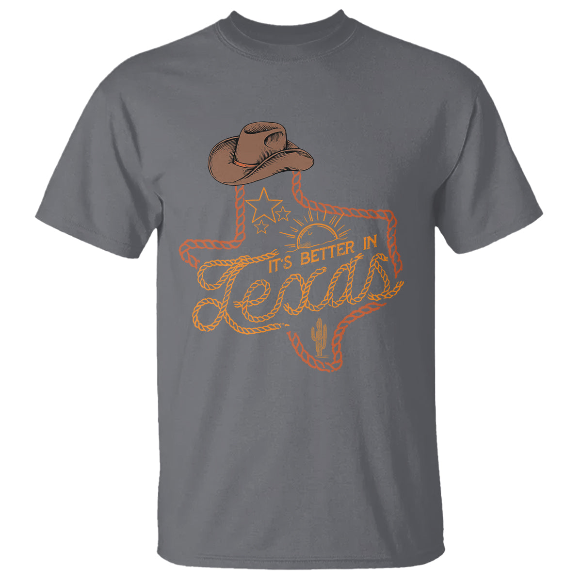 It's Better In Texas Retro Western Cowboy T Shirt - Wonder Print Shop