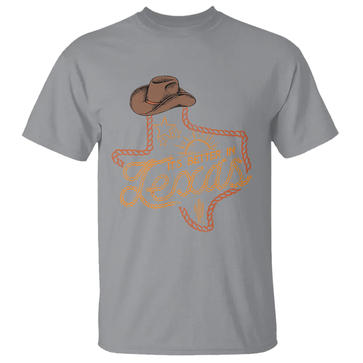It's Better In Texas Retro Western Cowboy T Shirt - Wonder Print Shop