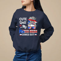 Cute Until My Puerto Rican Comes Out Messy Bun Women Girl Sweatshirt - Wonder Print Shop