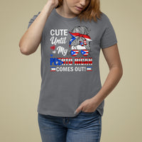 Cute Until My Puerto Rican Comes Out Messy Bun Women Girl T Shirt For Women - Wonder Print Shop