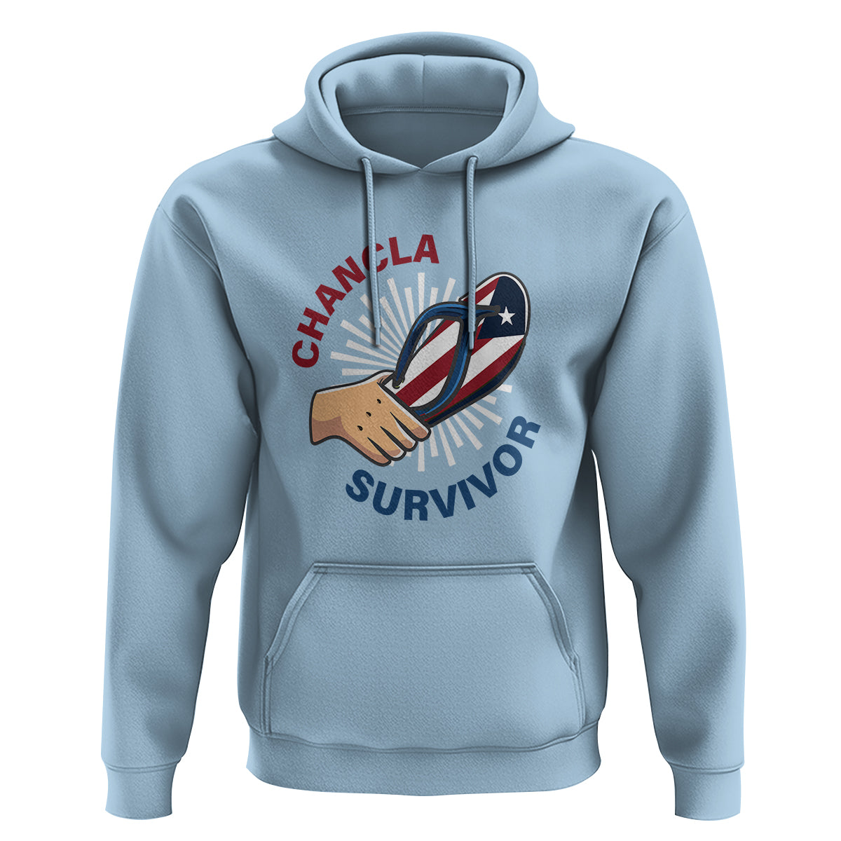 Chancla Survivor Funny Spanish Joke Puerto Rico Hoodie - Wonder Print Shop