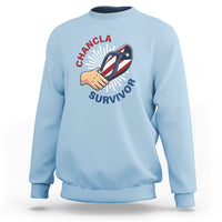Chancla Survivor Funny Spanish Joke Puerto Rico Sweatshirt - Wonder Print Shop
