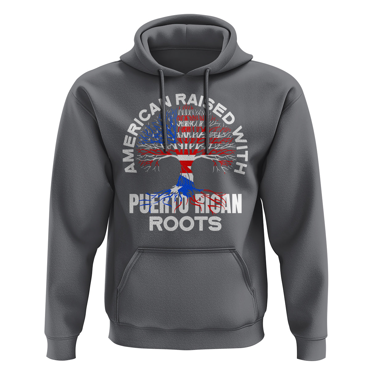 American Raised With Puerto Rican Roots Hoodie - Wonder Print Shop