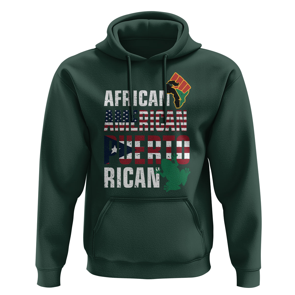 African American Puerto Rican Coqui Hoodie - Wonder Print Shop