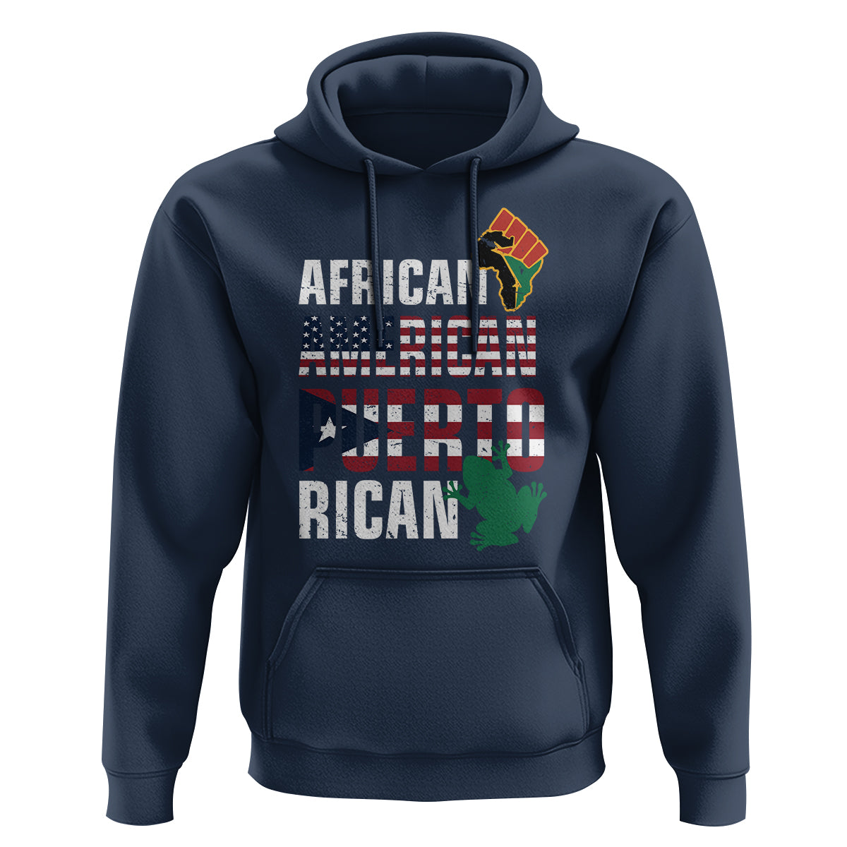 African American Puerto Rican Coqui Hoodie - Wonder Print Shop