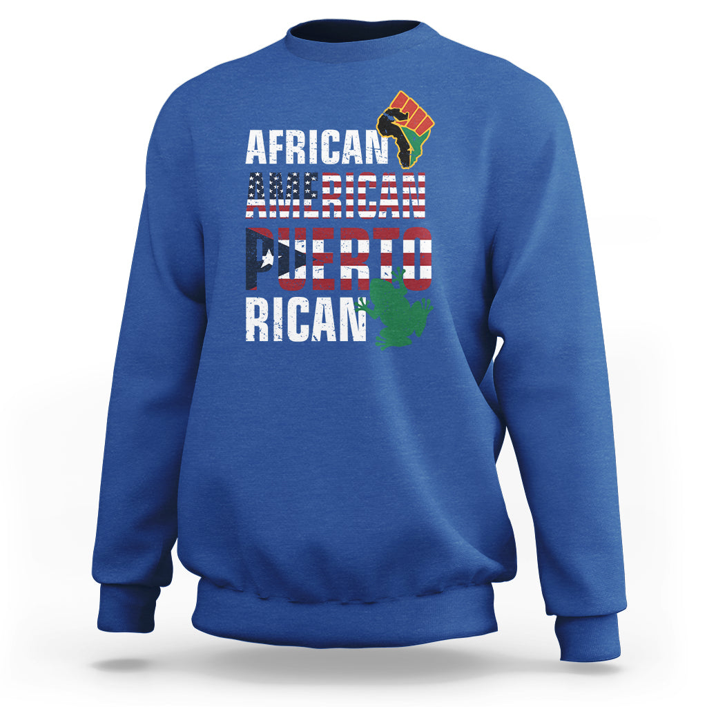 African American Puerto Rican Coqui Sweatshirt - Wonder Print Shop