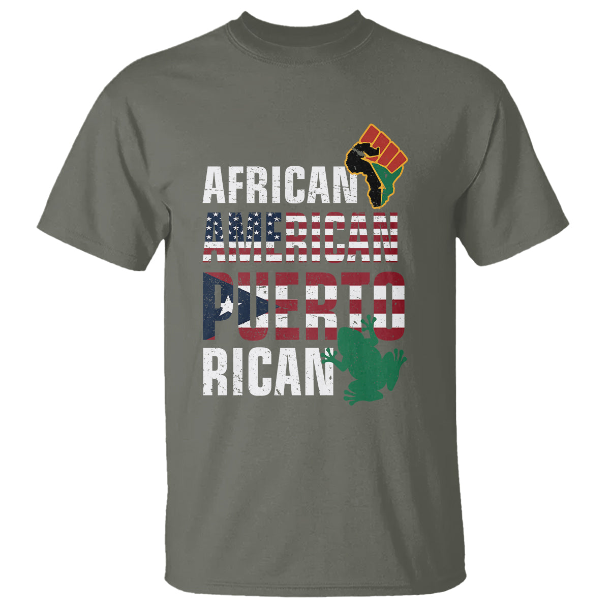 African American Puerto Rican Coqui T Shirt - Wonder Print Shop
