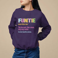 Funny Aunt Sweatshirt Funtie The Fun Aunt Like A Mom Only Way Cooler - Wonder Print Shop