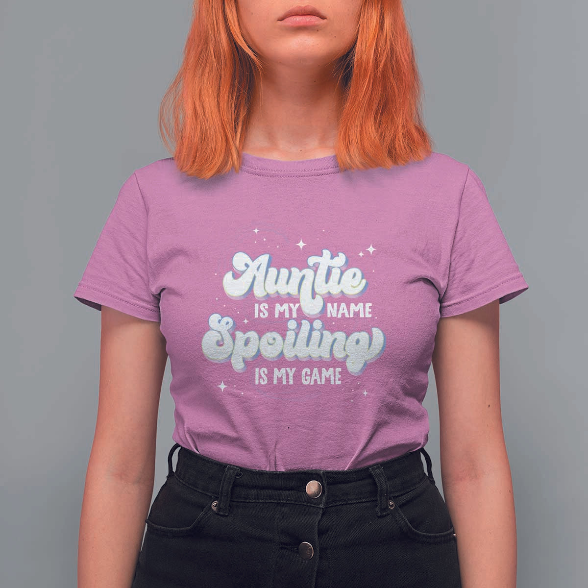 Auntie is My Name Spoiling is My Game T Shirt For Women - Wonder Print Shop