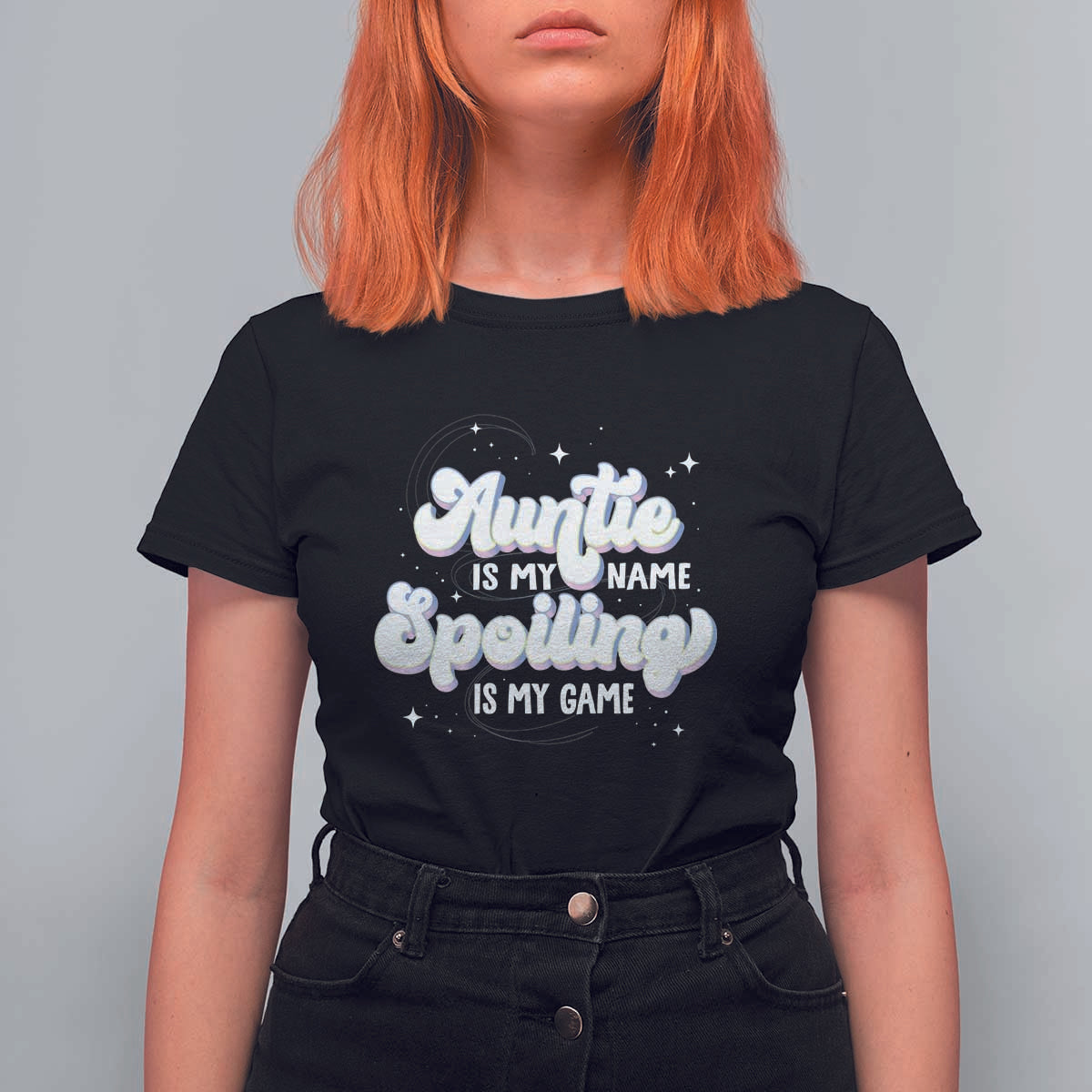 Auntie is My Name Spoiling is My Game T Shirt For Women - Wonder Print Shop