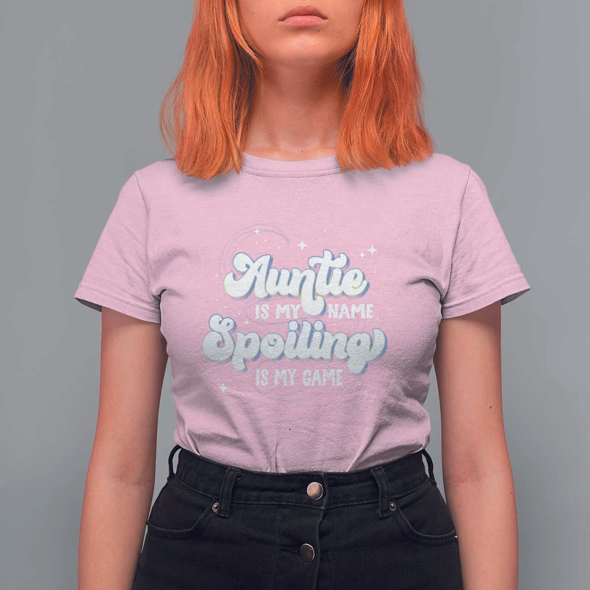 Auntie is My Name Spoiling is My Game T Shirt For Women - Wonder Print Shop
