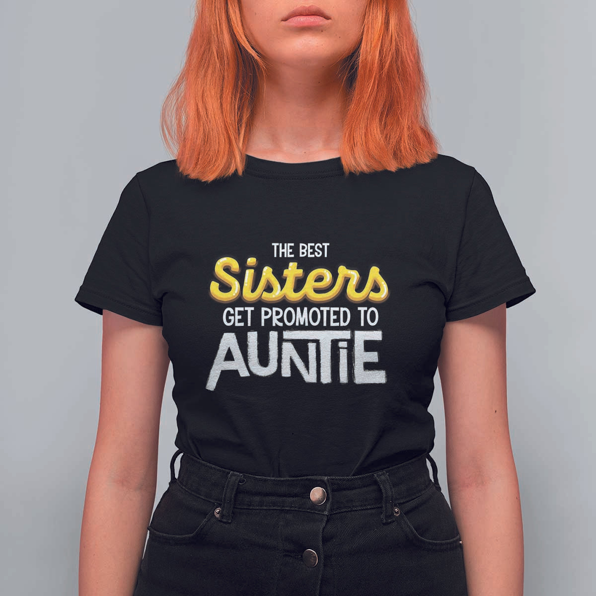 Funny Aunt T Shirt For Women Best Sisters Get Promoted To Auntie - Wonder Print Shop