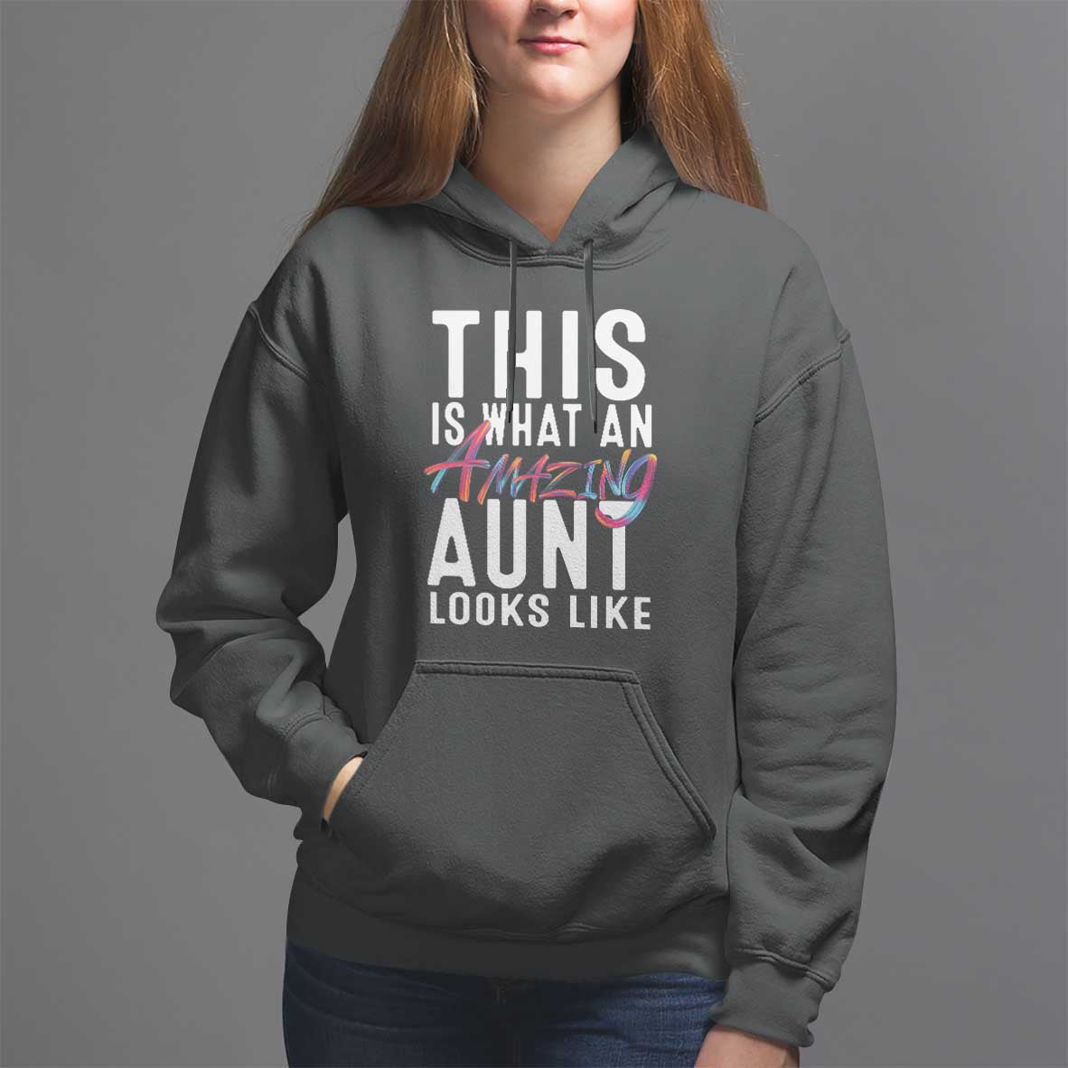 Funny Auntie Hoodie This is What an Amazing Aunt Looks Like - Wonder Print Shop