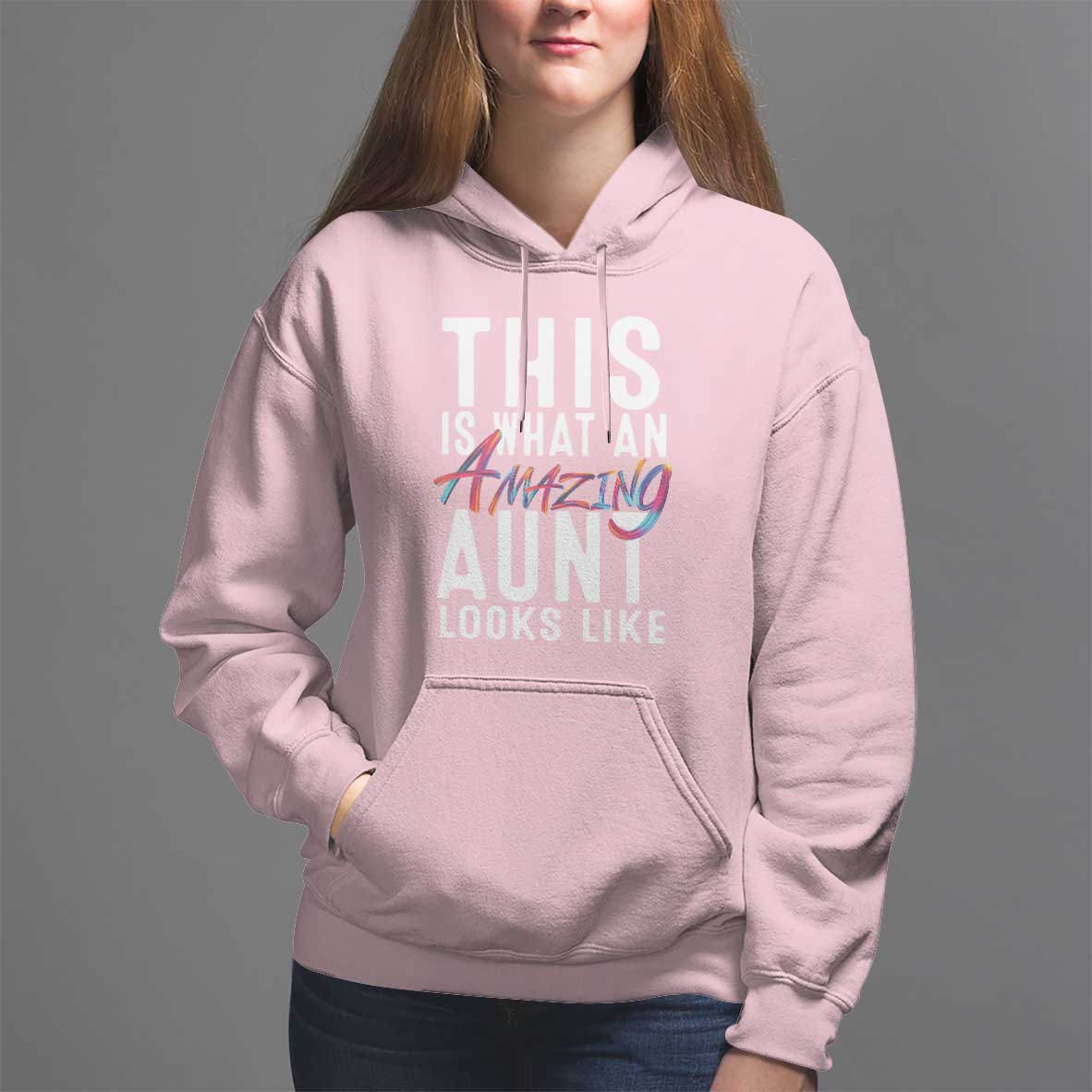 Funny Auntie Hoodie This is What an Amazing Aunt Looks Like - Wonder Print Shop