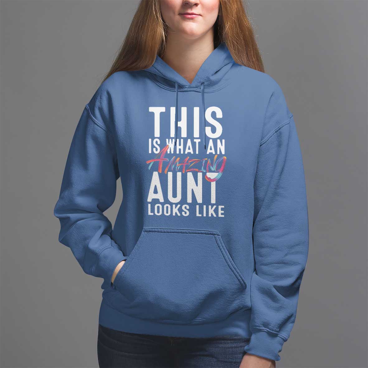 Funny Auntie Hoodie This is What an Amazing Aunt Looks Like - Wonder Print Shop