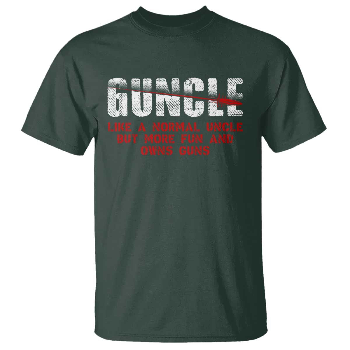 Funny Uncle T Shirt Guncle Like Normal Uncle More Fun Owns Guns - Wonder Print Shop