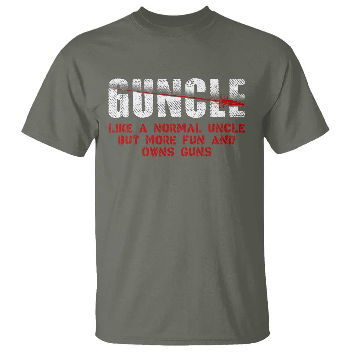 Funny Uncle T Shirt Guncle Like Normal Uncle More Fun Owns Guns - Wonder Print Shop