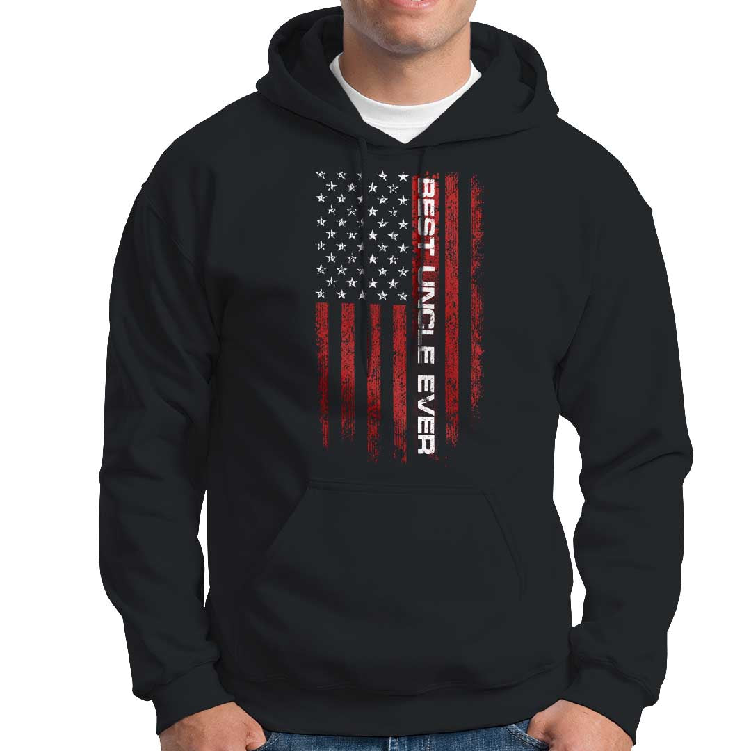 Best Uncle Ever US Flag Uncle's Day Hoodie - Wonder Print Shop