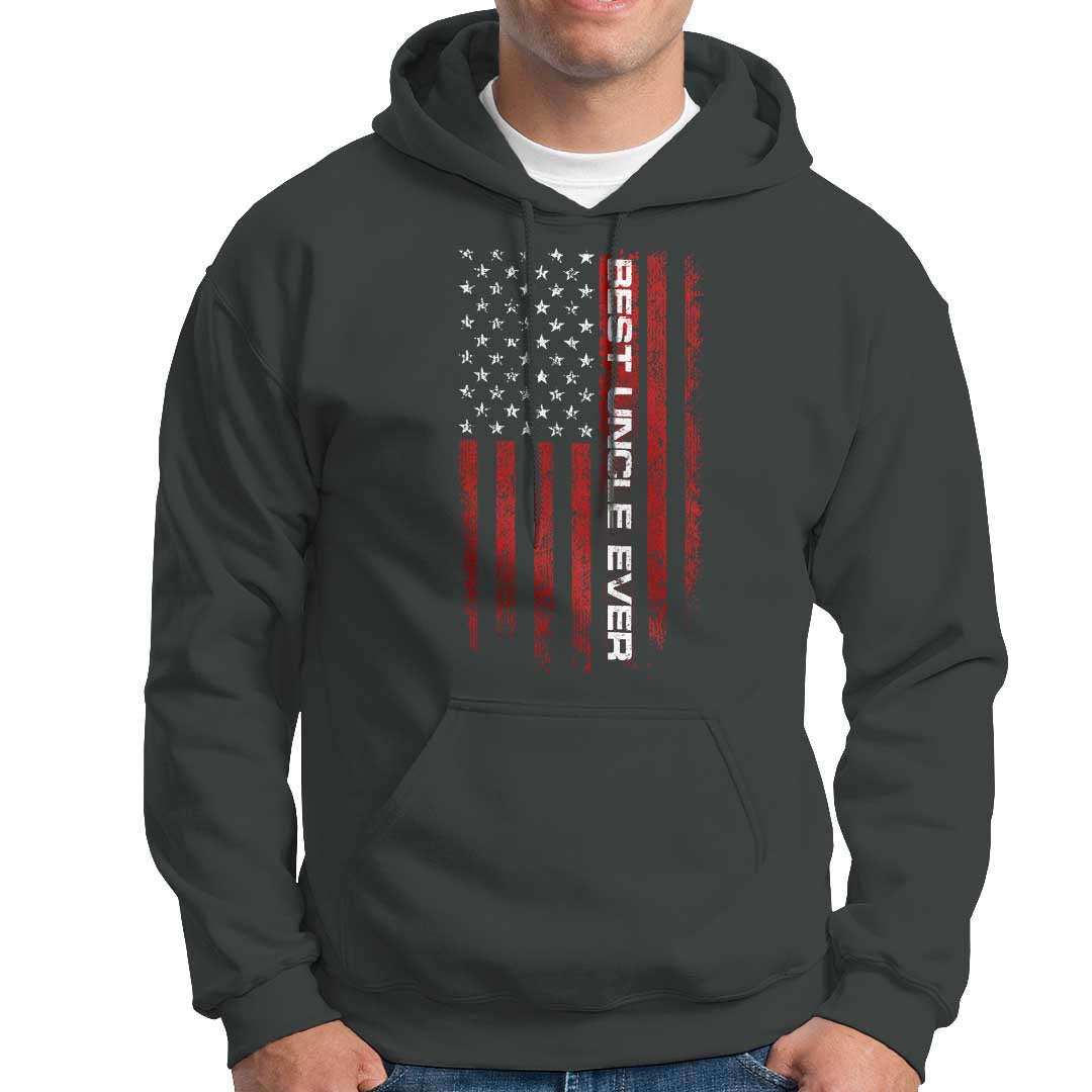 Best Uncle Ever US Flag Uncle's Day Hoodie - Wonder Print Shop