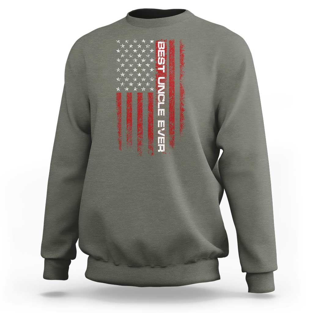Best Uncle Ever US Flag Uncle's Day Sweatshirt - Wonder Print Shop