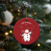 Let It Snow Cute Snowman Xmas Christmas Ornament - Wonder Print Shop