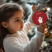 Let It Snow Cute Snowman Xmas Christmas Ornament - Wonder Print Shop