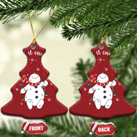 Let It Snow Cute Snowman Xmas Christmas Ornament - Wonder Print Shop