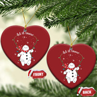 Let It Snow Cute Snowman Xmas Christmas Ornament - Wonder Print Shop