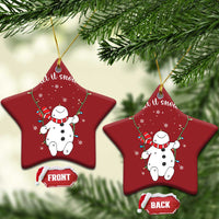Let It Snow Cute Snowman Xmas Christmas Ornament - Wonder Print Shop