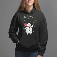 Christmas Hoodie Let It Snow Cute Snowman Xmas - Wonder Print Shop