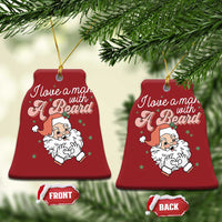 I Love A Man With A Beard Santa Xmas Christmas Ornament - Wonder Print Shop