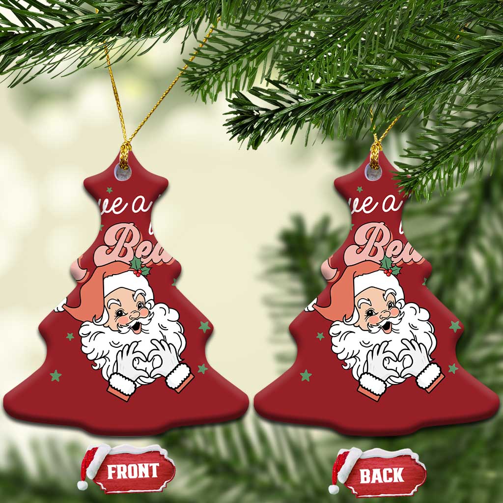 I Love A Man With A Beard Santa Xmas Christmas Ornament - Wonder Print Shop