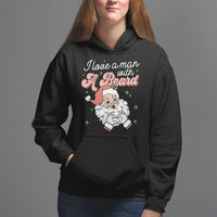 Christmas Hoodie I Love A Man With A Beard Santa Xmas - Wonder Print Shop