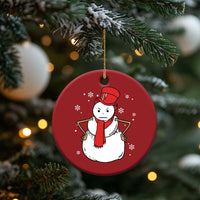Angry Snowman Funny Xmas Christmas Ornament - Wonder Print Shop