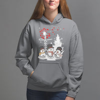 Christmas Hoodie Faith Hope Love Snowman Dandelion Jesus - Wonder Print Shop
