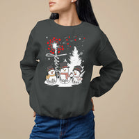 Christmas Sweatshirt Faith Hope Love Snowman Dandelion Jesus - Wonder Print Shop