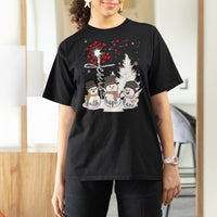 Christmas T Shirt For Women Faith Hope Love Snowman Dandelion Jesus - Wonder Print Shop