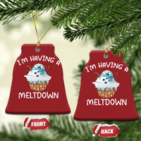 Funny Xmas Christmas Ornament I'm Having A Meltdown Snowman Melting Snow Icecream - Wonder Print Shop