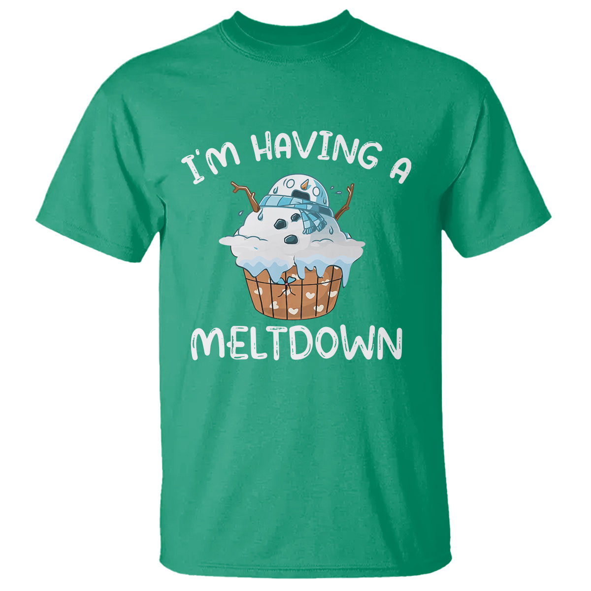 Christmas T Shirt I'm Having a Meltdown Snowman Xmas Melting Snow Icecream - Wonder Print Shop