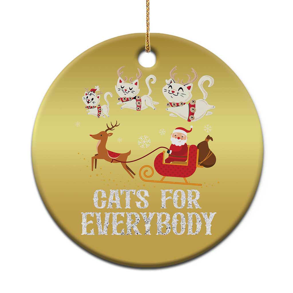 Xmas Cat Christmas Ornament Cats For Everybody Santa Reindeer - Wonder Print Shop
