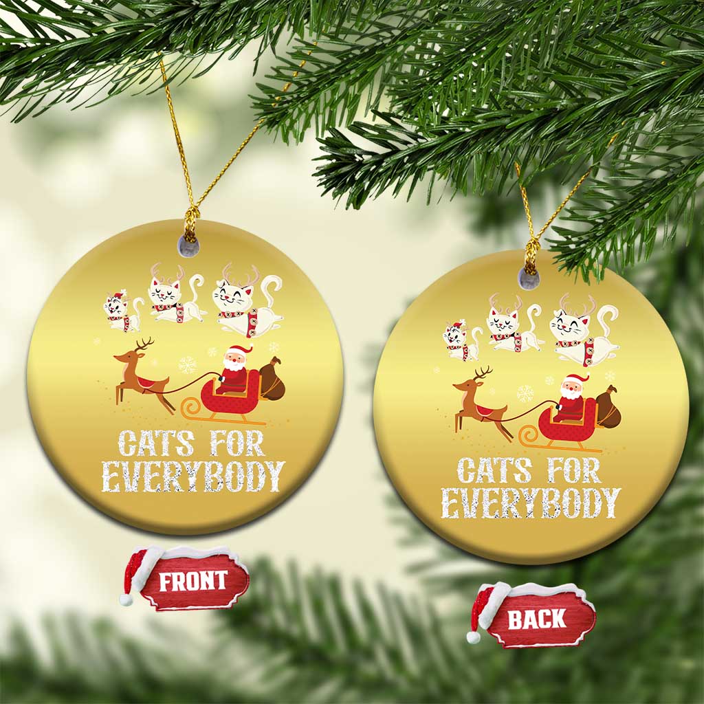 Xmas Cat Christmas Ornament Cats For Everybody Santa Reindeer - Wonder Print Shop