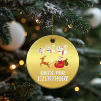 Xmas Cat Christmas Ornament Cats For Everybody Santa Reindeer - Wonder Print Shop