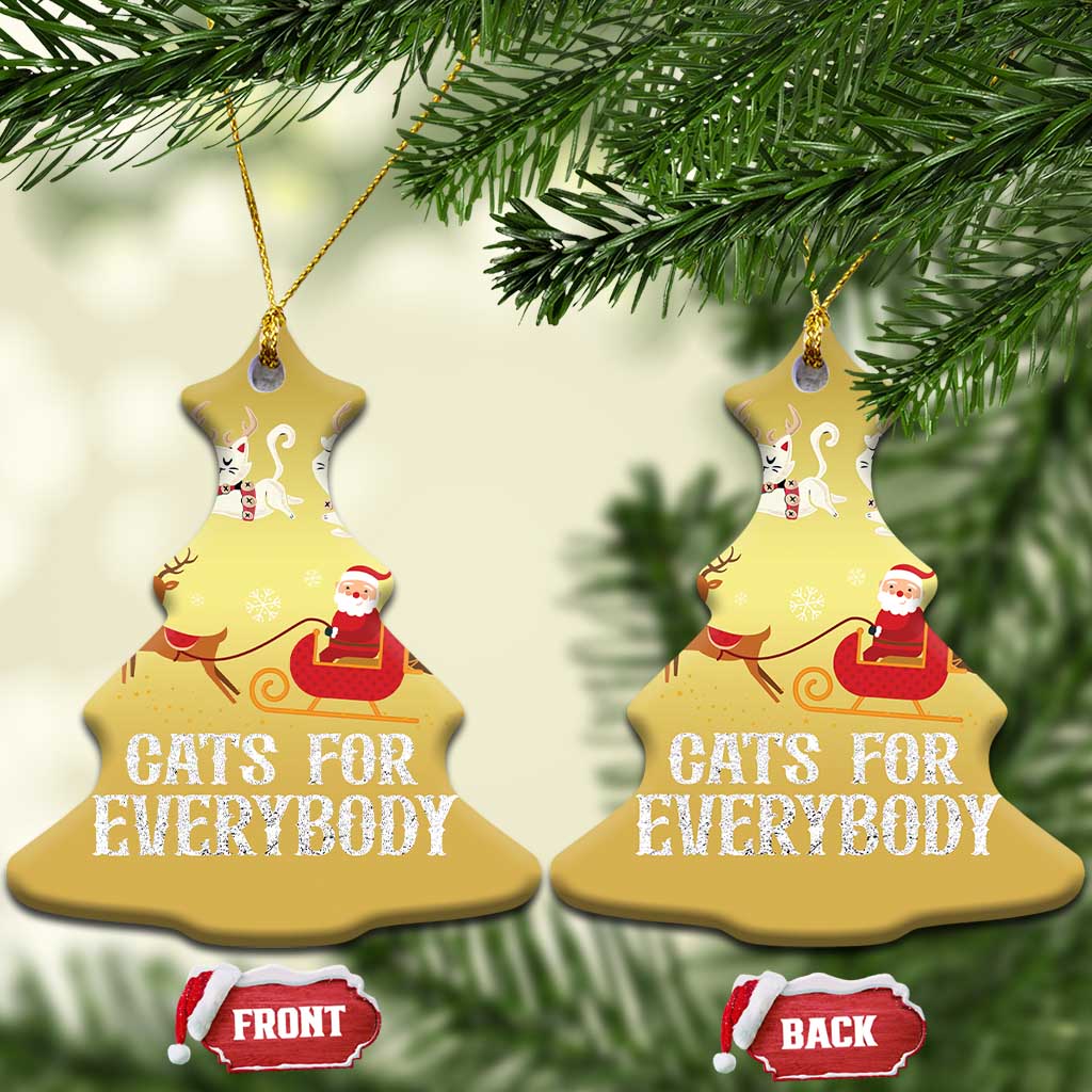 Xmas Cat Christmas Ornament Cats For Everybody Santa Reindeer - Wonder Print Shop