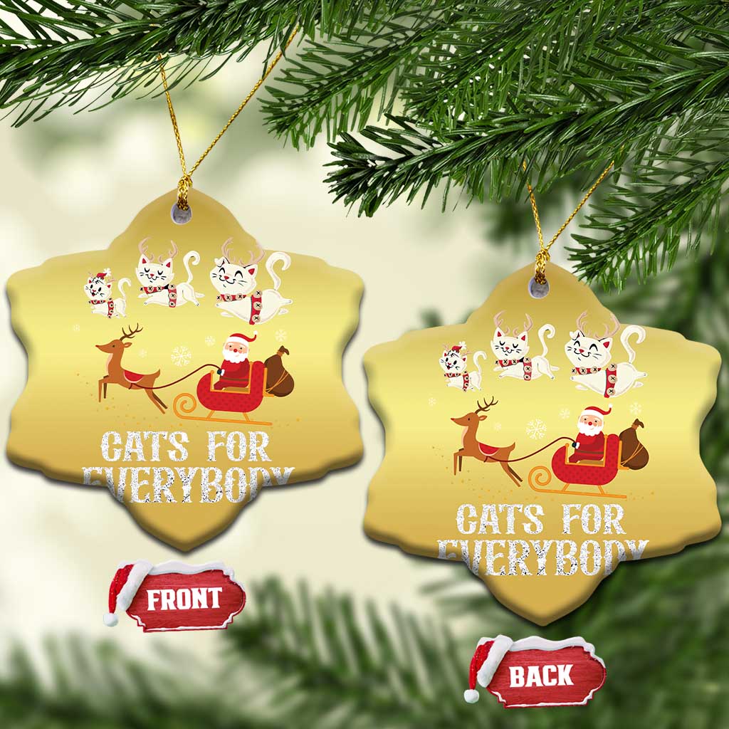 Xmas Cat Christmas Ornament Cats For Everybody Santa Reindeer - Wonder Print Shop