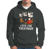 Christmas Hoodie Cats For Everybody Santa Cat Reindeer Xmas - Wonder Print Shop
