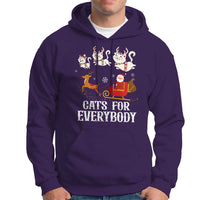 Christmas Hoodie Cats For Everybody Santa Cat Reindeer Xmas - Wonder Print Shop