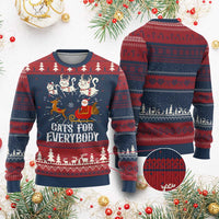 Christmas Cat Ugly Christmas Sweater Cats For Everybody Santa Reindeer - Wonder Print Shop