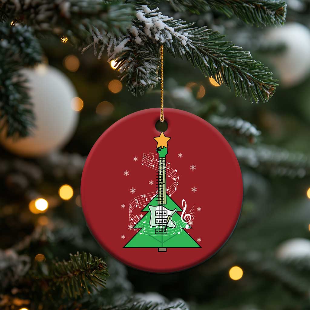 Rockin' Christmas Tree For Guitarist Music Lover Christmas Ornament - Wonder Print Shop